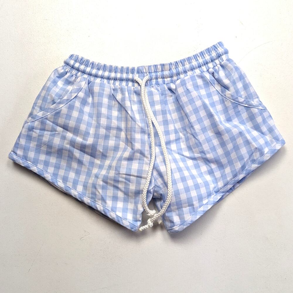 The Smocking Place Swim Trunks Boys Size 5 Blue Gingham Boutique